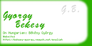 gyorgy bekesy business card