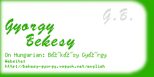 gyorgy bekesy business card